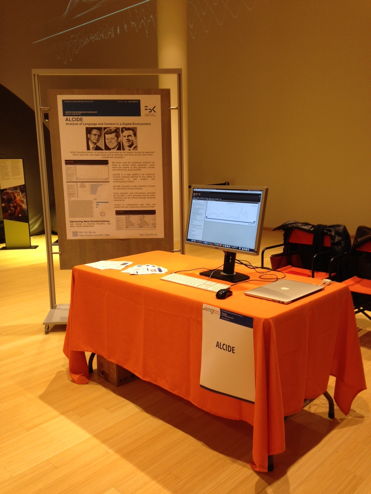 Our desk at the Marie Sk?odowska-Curie Actions 2014 Conference