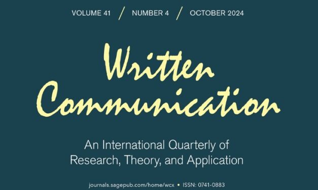Journal paper published in Written Communication